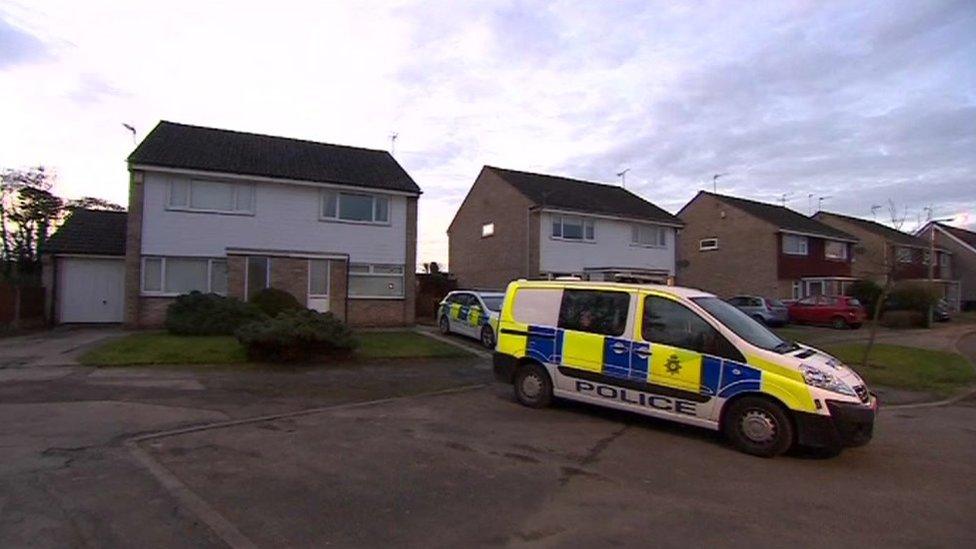 Police outside a house in Sloan Drive