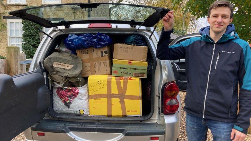 Ukrainian refugee Oleh and the 4x4 car