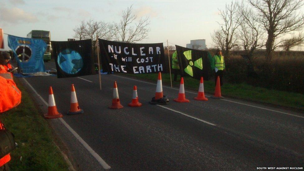 Hinkley Point blockade on 1st April, 2015