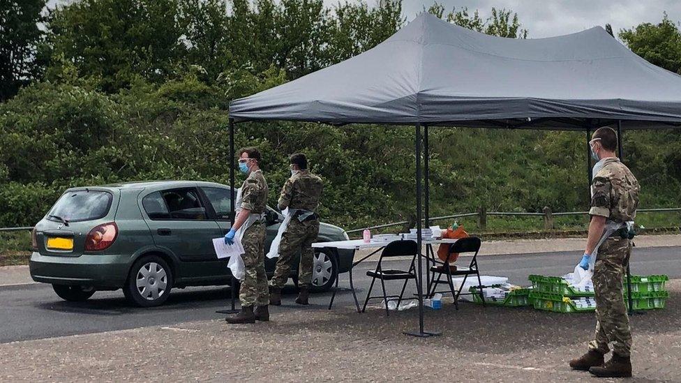 The Royal Marines at a brand new testing centre in Taunton