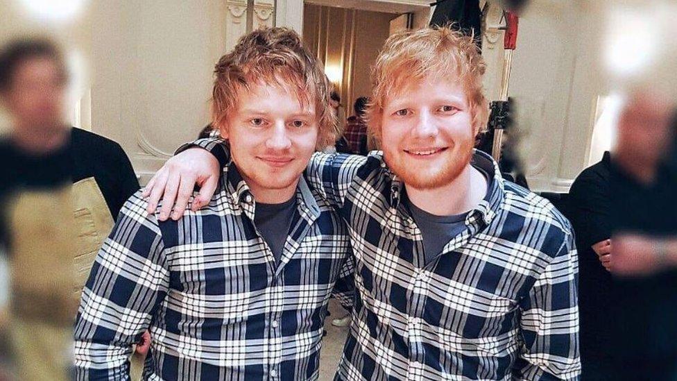 Wes Byrne with Ed Sheeran