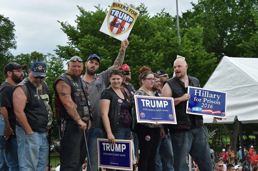 Trump supporters at Rolling Thunder