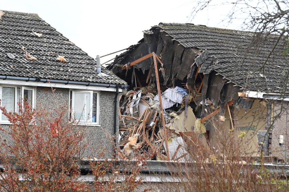 Destroyed house