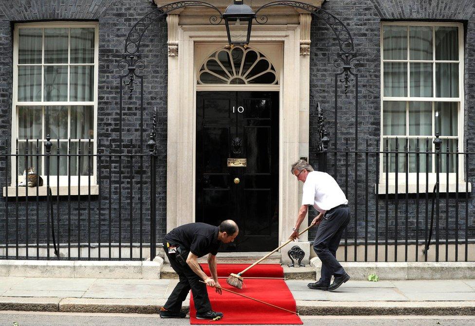 The red carpet was rolled out at Downing Street