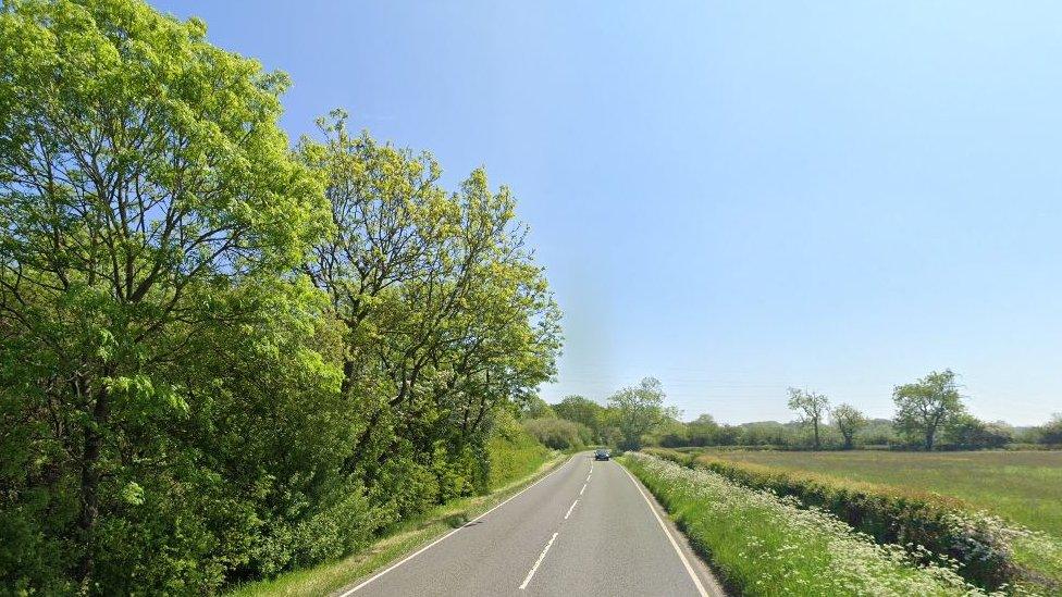 The B676 near Burton on Wolds