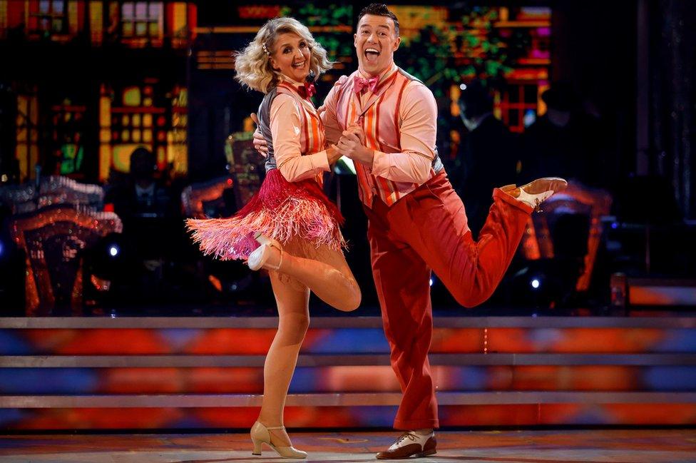 Kaye Adams performed her routine with partner Kai Widdrington