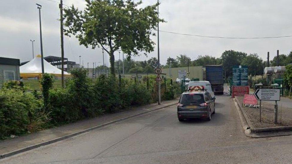 Entrance to Lamby Way recycling centre