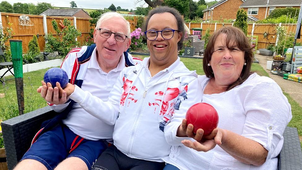 Stephen Walker, Michael Beynon and his mother Erika Walker