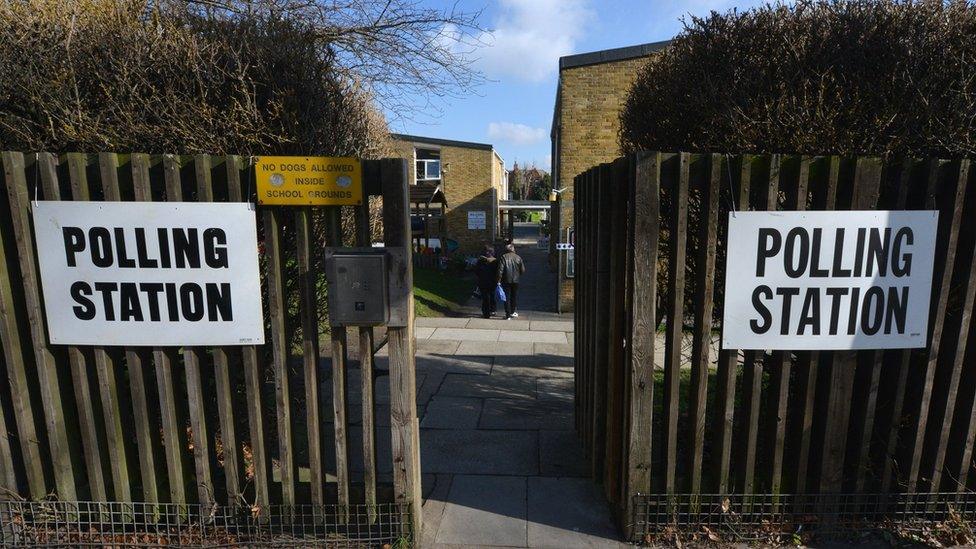 Polling station at school