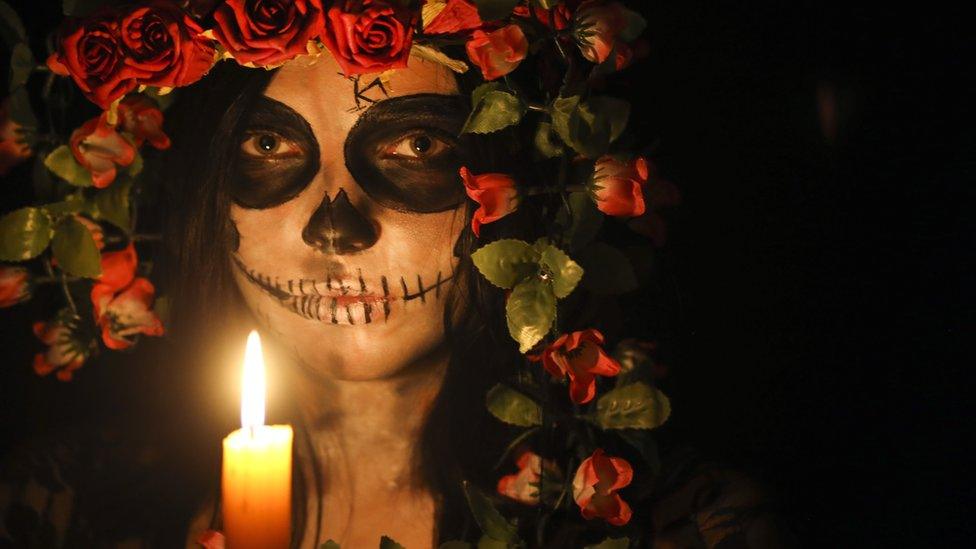 Woman in Day of the Dead celebration