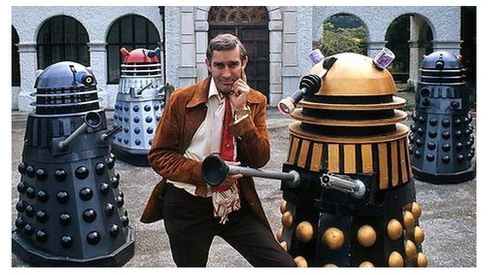 Terry Nation and his Daleks, seen in 1973