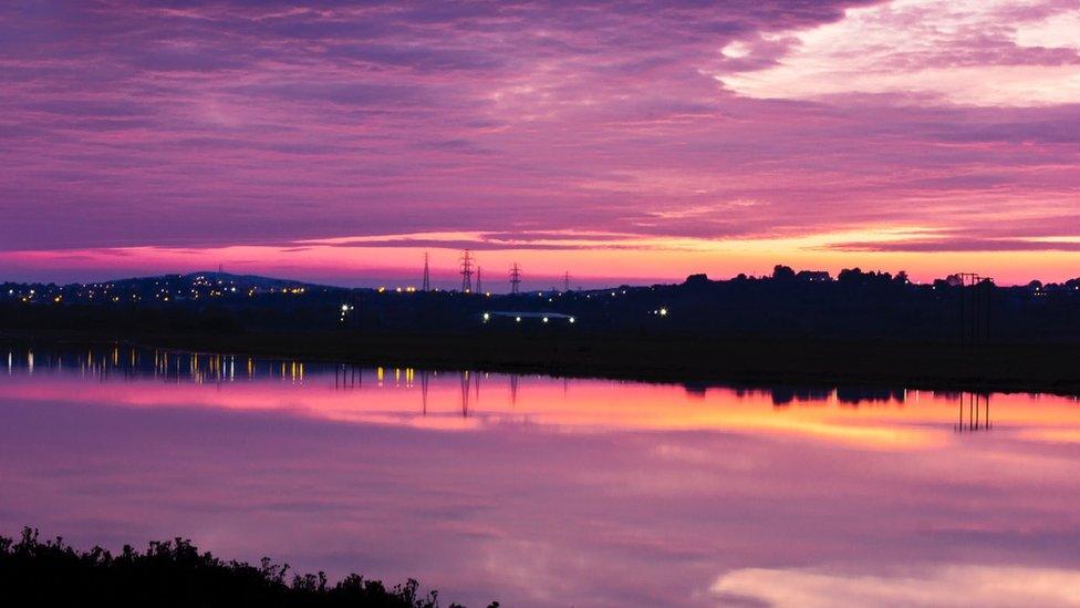 Gareth Foster caught the sunset over the River Neath, in Neath Port Talbot.