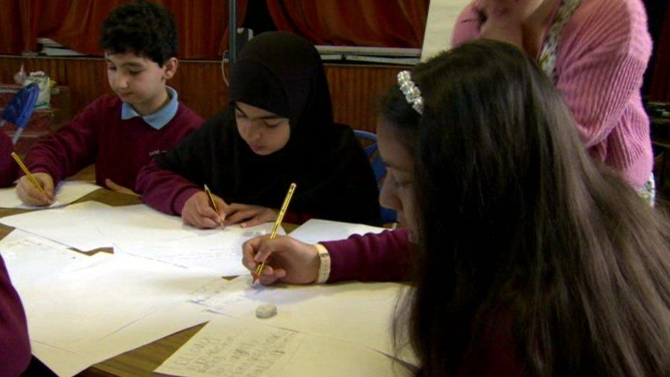 Pupils at Fane Street Primary School