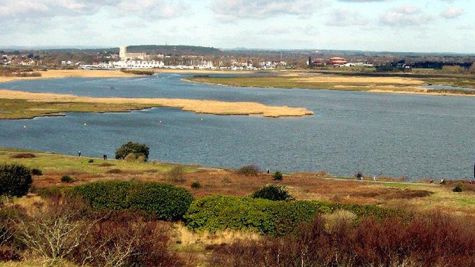 View of Christchurch from Hengistbury Head