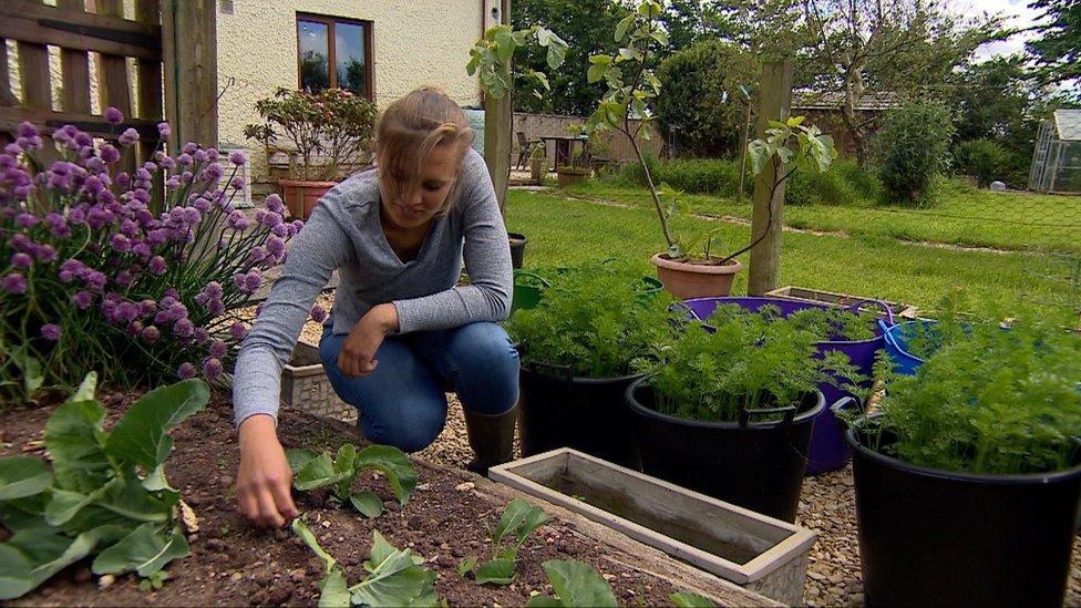 Mair Elliot gardening