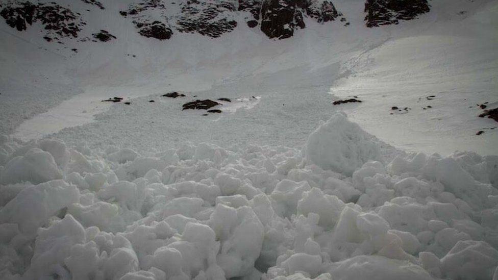 Avalanche debris