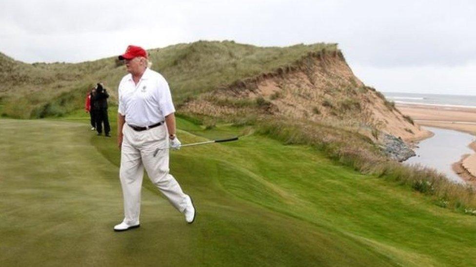 Donald Trump at Doonbeg Golf Course