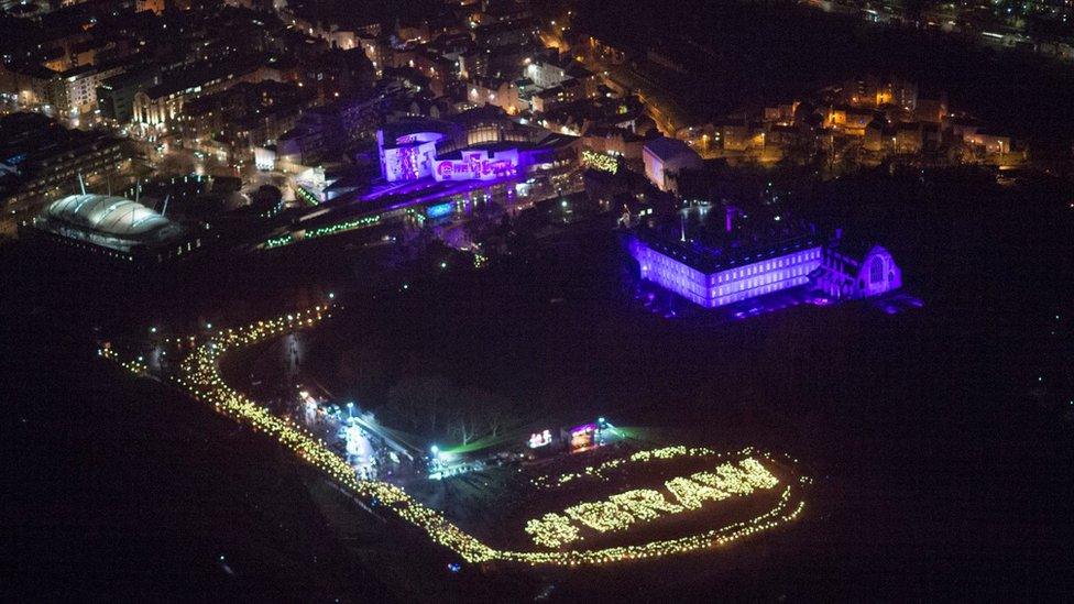 Torchlight procession in Edinburgh