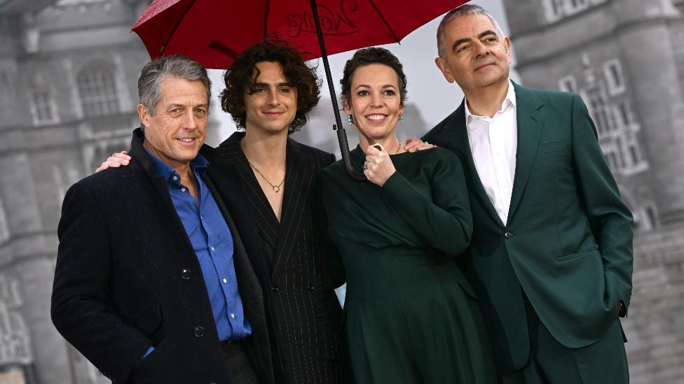 Hugh Grant, Timothée Chalamet, Olivia Colman, Rowan Atkinson