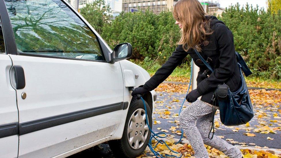 Charging electric car