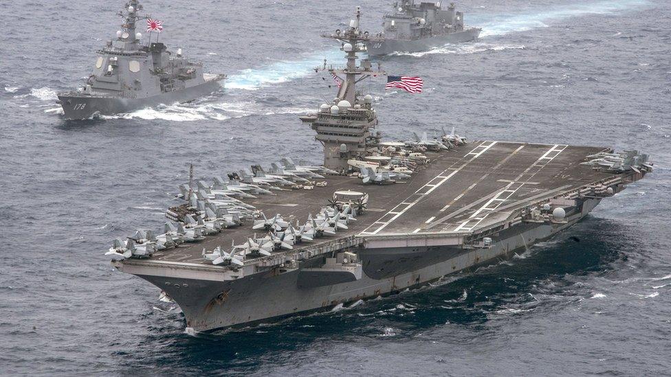 The US aircraft carrier USS Carl Vinson has been sent to waters near North Korea