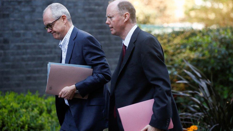 Prof Chris Whitty (left) and Sir Patrick Vallance