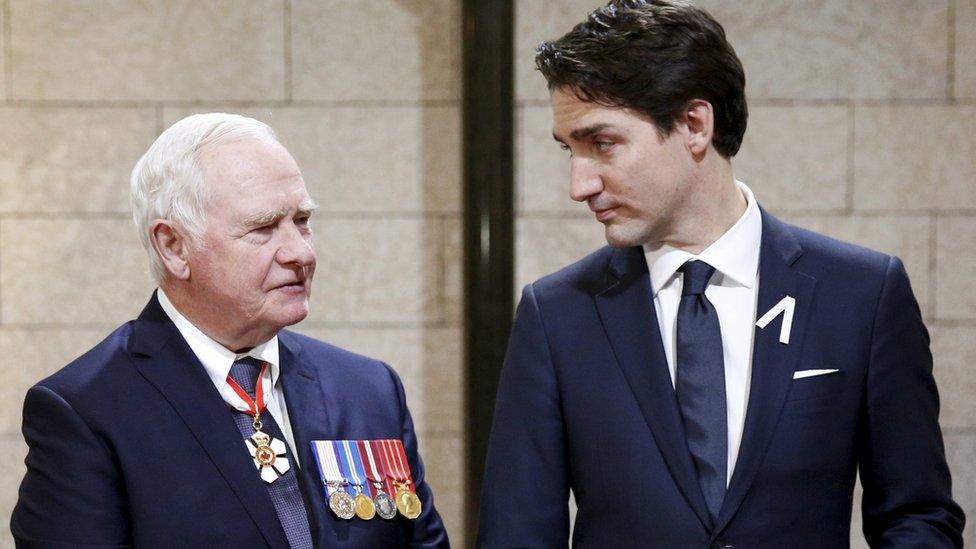 Governor General David Johnston and Prime Minister Justin Trudeau