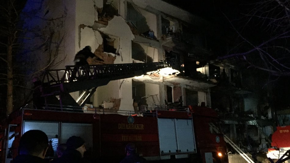 Destroyed building in Cinar