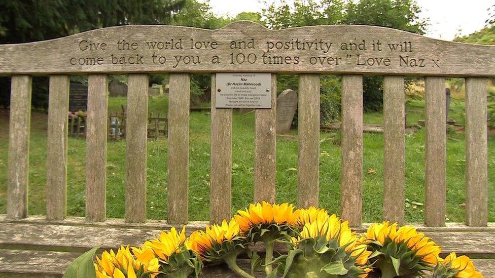 Naz's memorial bench