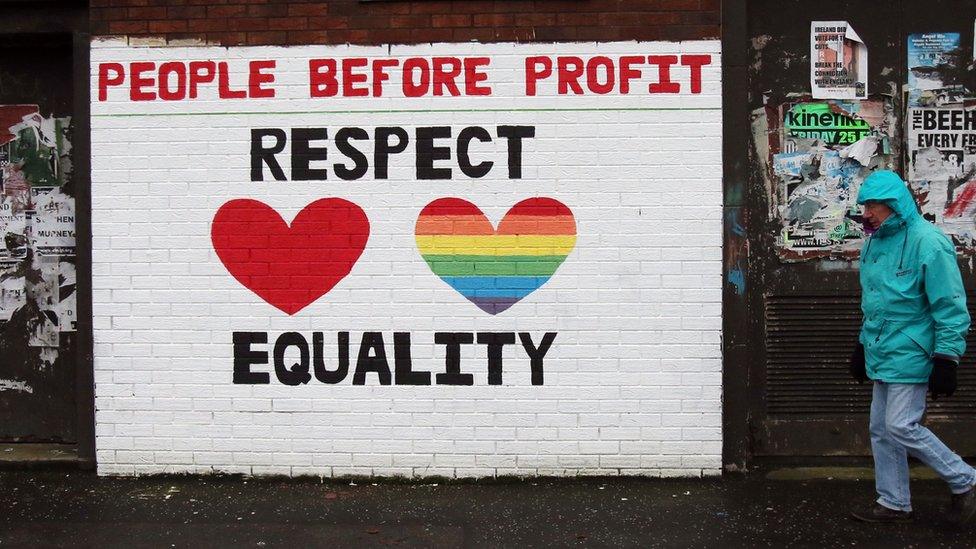 Pro-gay marriage mural on Belfast's Falls Road