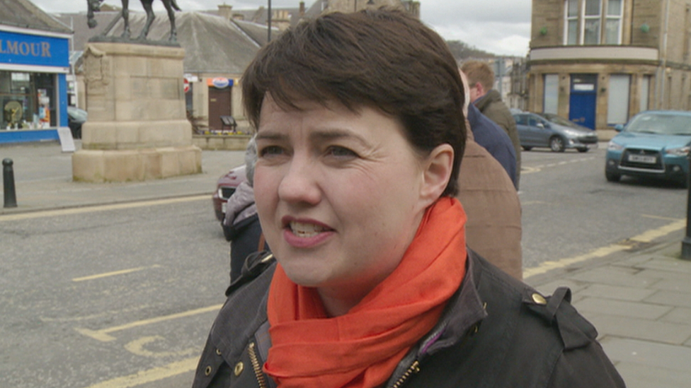 Ruth Davidson on the campaign trail