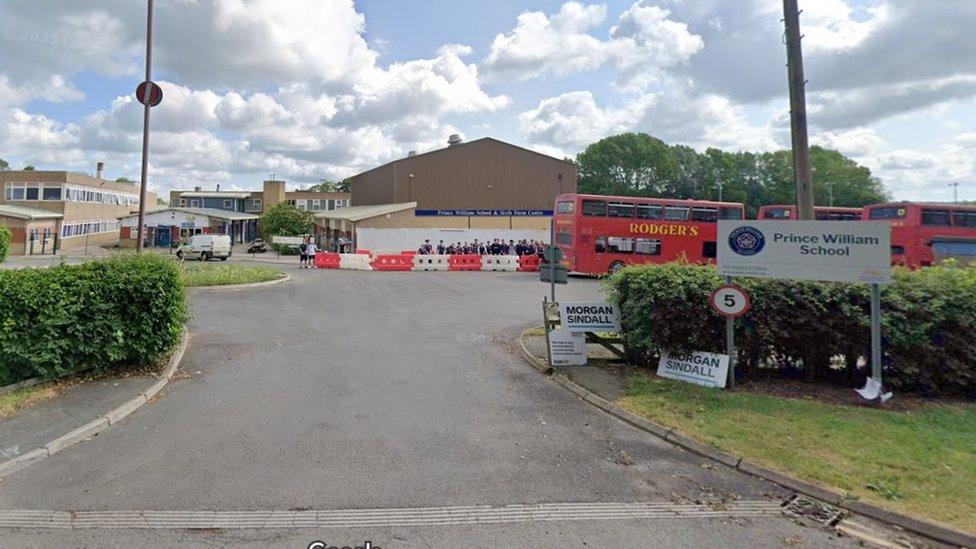 School entrance of Prince William School in Oundle