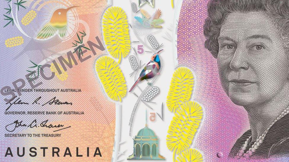 Australian $5 banknote.