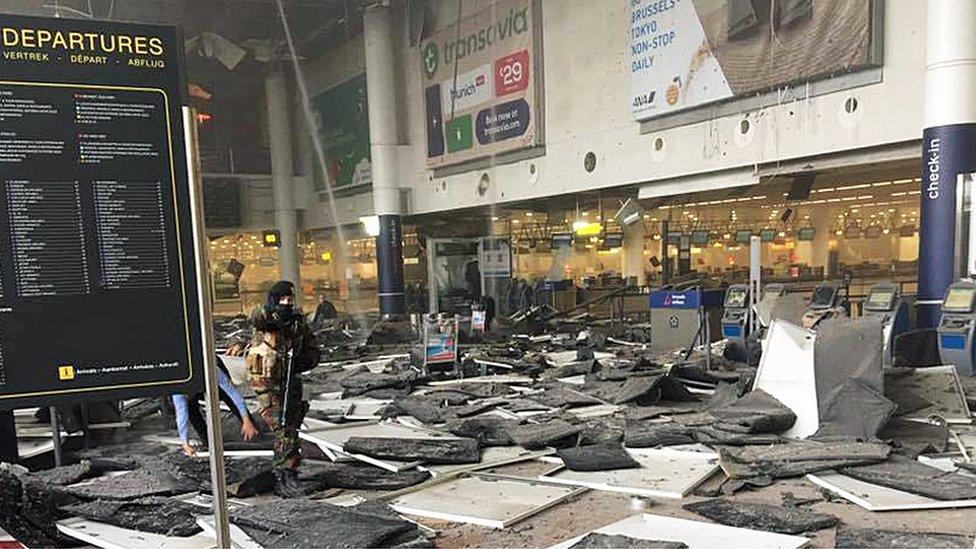 The aftermath of the Brussels airport bomb attack, captured by Jef Versele - 22 March 2016