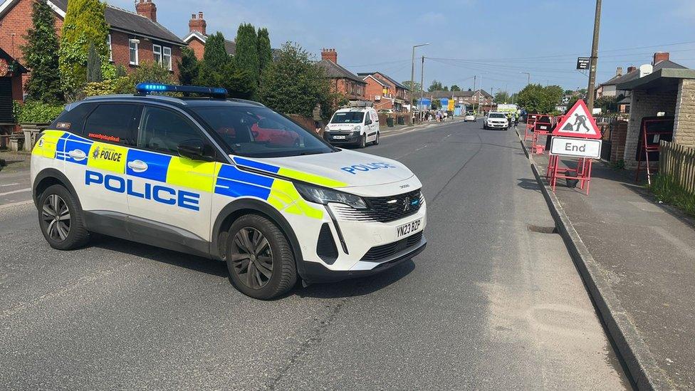 Police at the scene in Grimethorpe