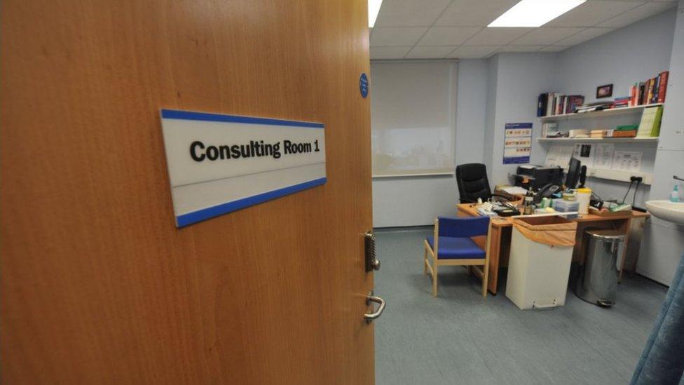 A generic photo of a GP's consulting room