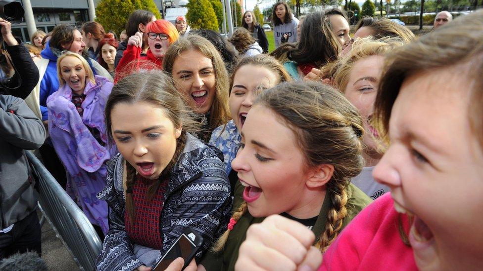 One Direction fans outside the SSE Arena