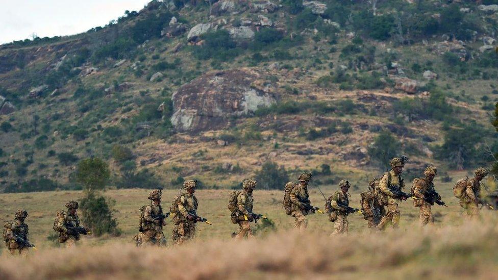 British soldiers at the Lolldaiga conservancy