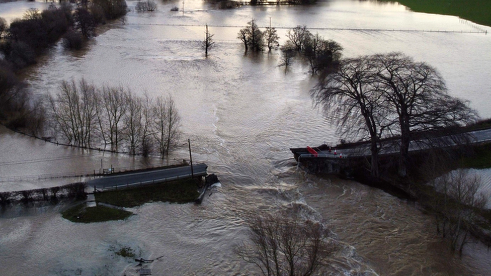 A bridge over the River Clwyd has collapsed