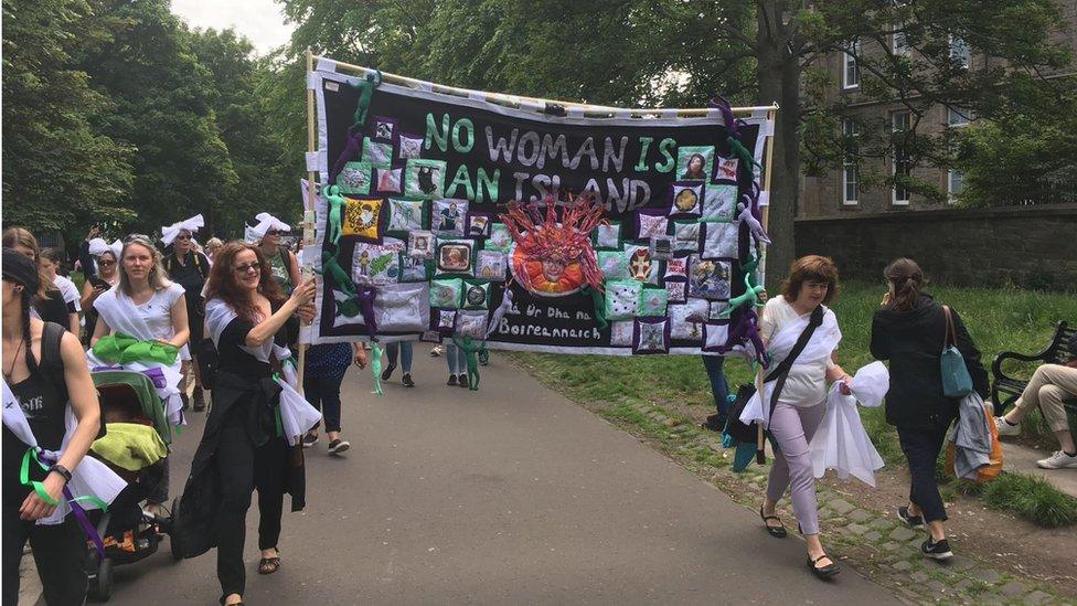 Marchers in Edinburgh