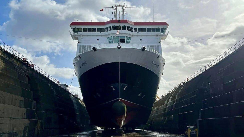 Ben-my-Chree in dry dock