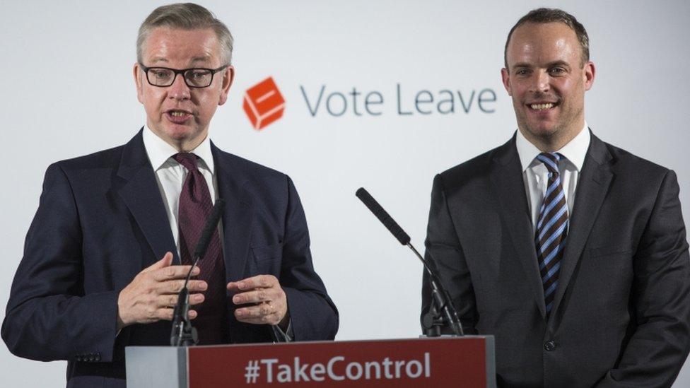 Michael Gove (l) and Dominic Raab