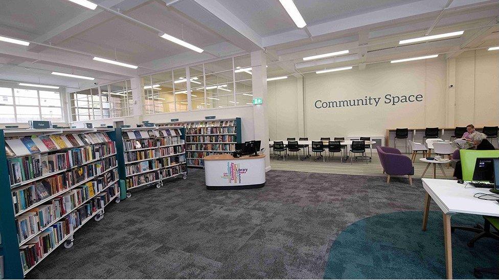 Interior of the library