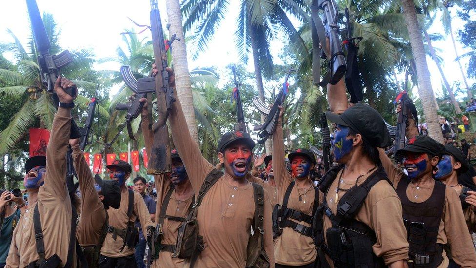 Filipino members of the communist rebels New People's Army (NPA), 29 December 2016