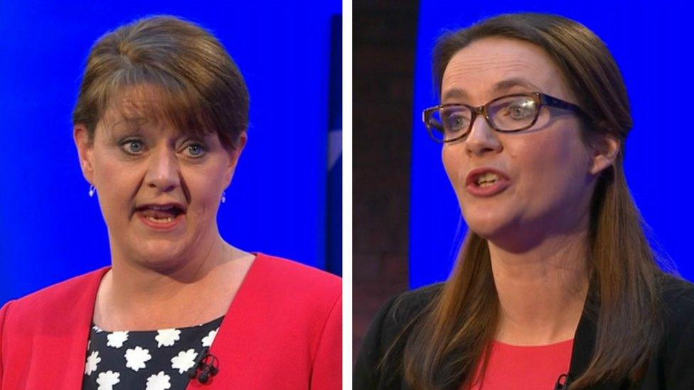 Leanne Wood and Kirsty Williams