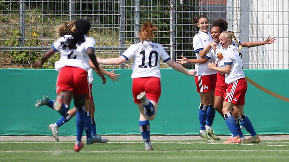 Girls playing football - generic