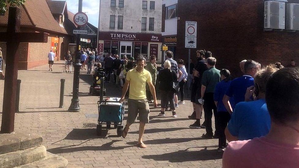 Water queue in Crosby