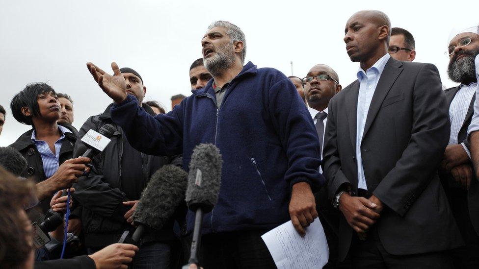 Tariq Jahan delivering speech