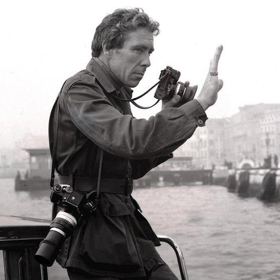 Lord Snowdon working in Venice