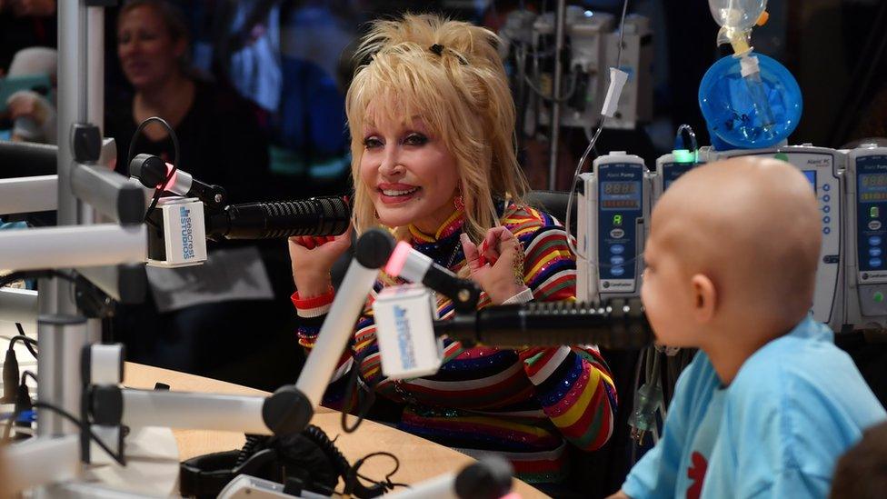 Dolly visits Vanderbilt children's hospital